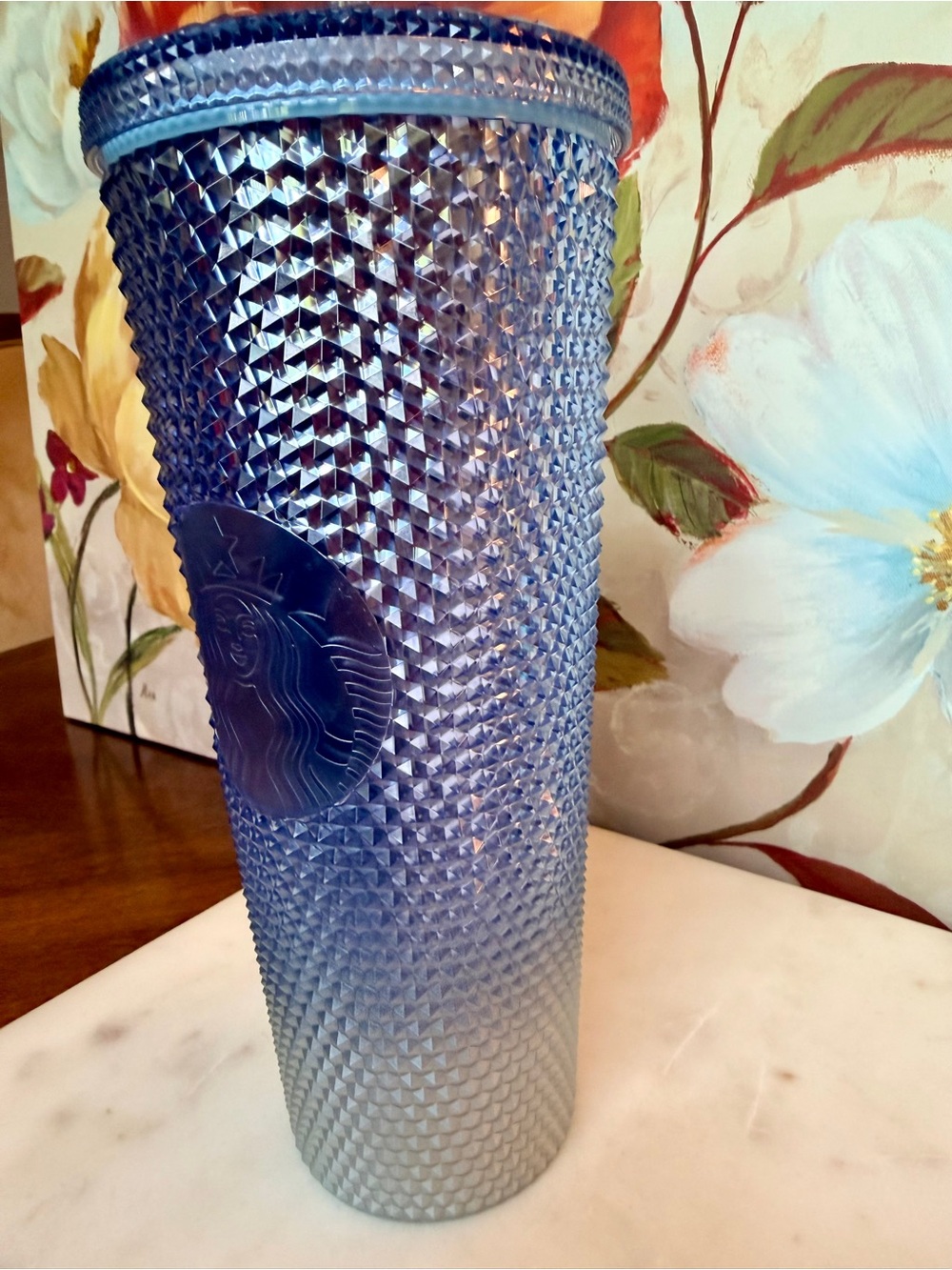 Starbucks Holiday 2023 Icicle Blue & Silver Tumbler w/an Ombre Gradient Design - Picture 7 of 12